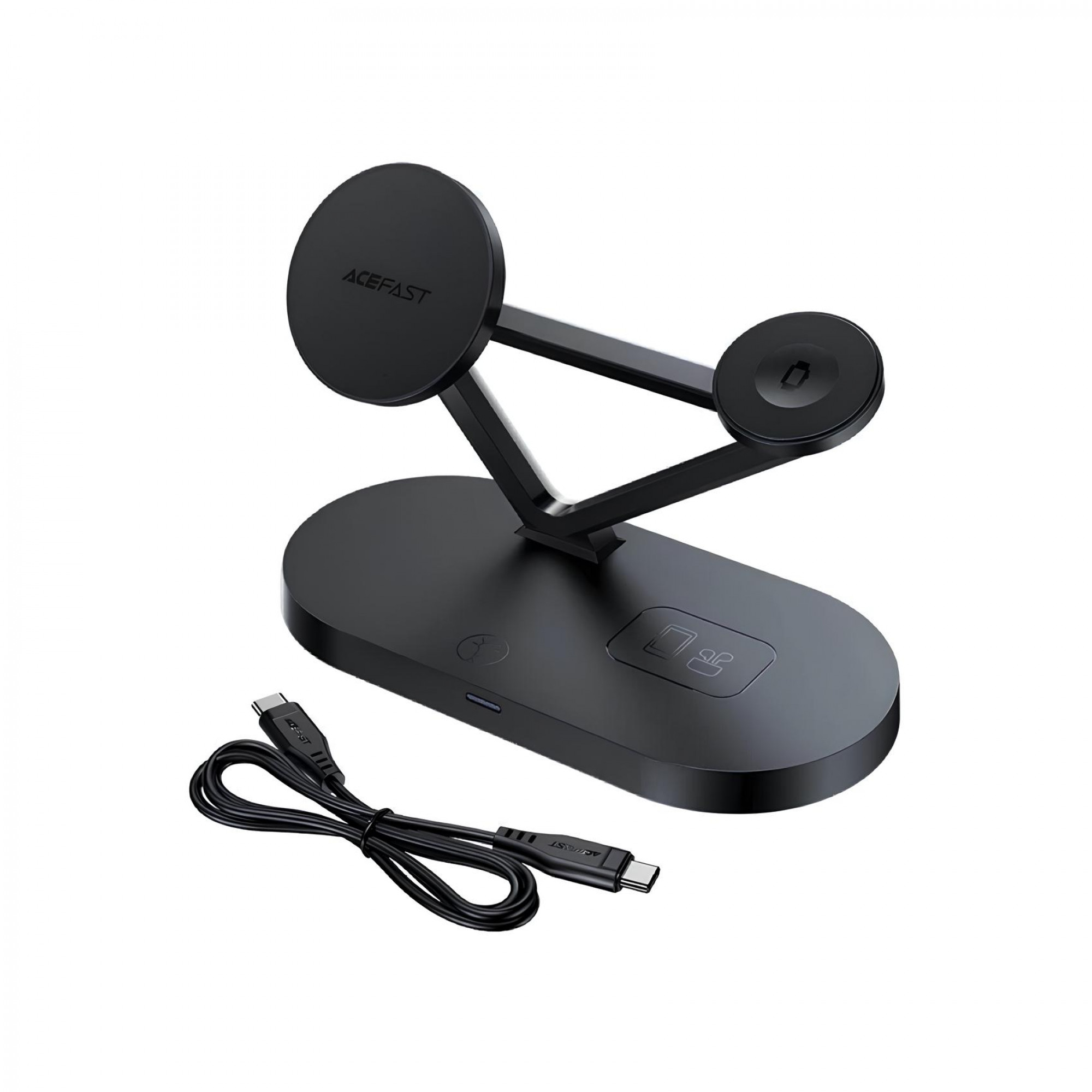 Беспроводной зарядный стенд AceFast E9 3 in 1 With MagSafe Black